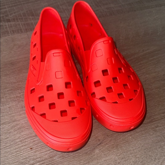 Vans Other - Vans Bright Red Slip-On Ventilated Flats